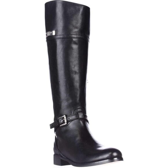 Coach Women's Black Micha Leather Knee High Classic Riding Boots $249 - Picture 3 of 7